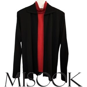 MISOOK |Black Knit Collared Long Sleeve Open Jacket Cardigan Coat Sweater Blazer